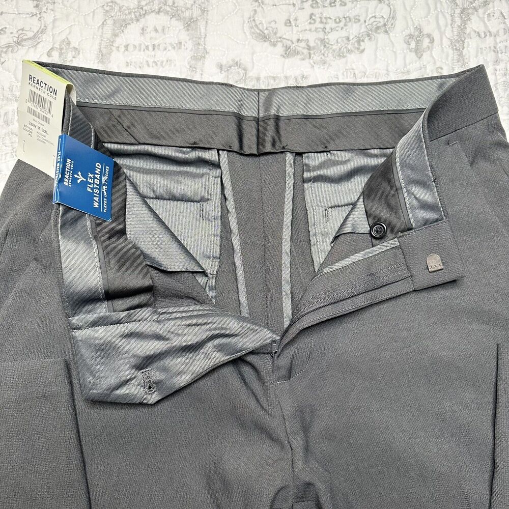 Kenneth Cole STRETCH MICRO CHECK MODERN FIT TECHNI-COLE DRESS PANT 30W 32L - Picture 6 of 12